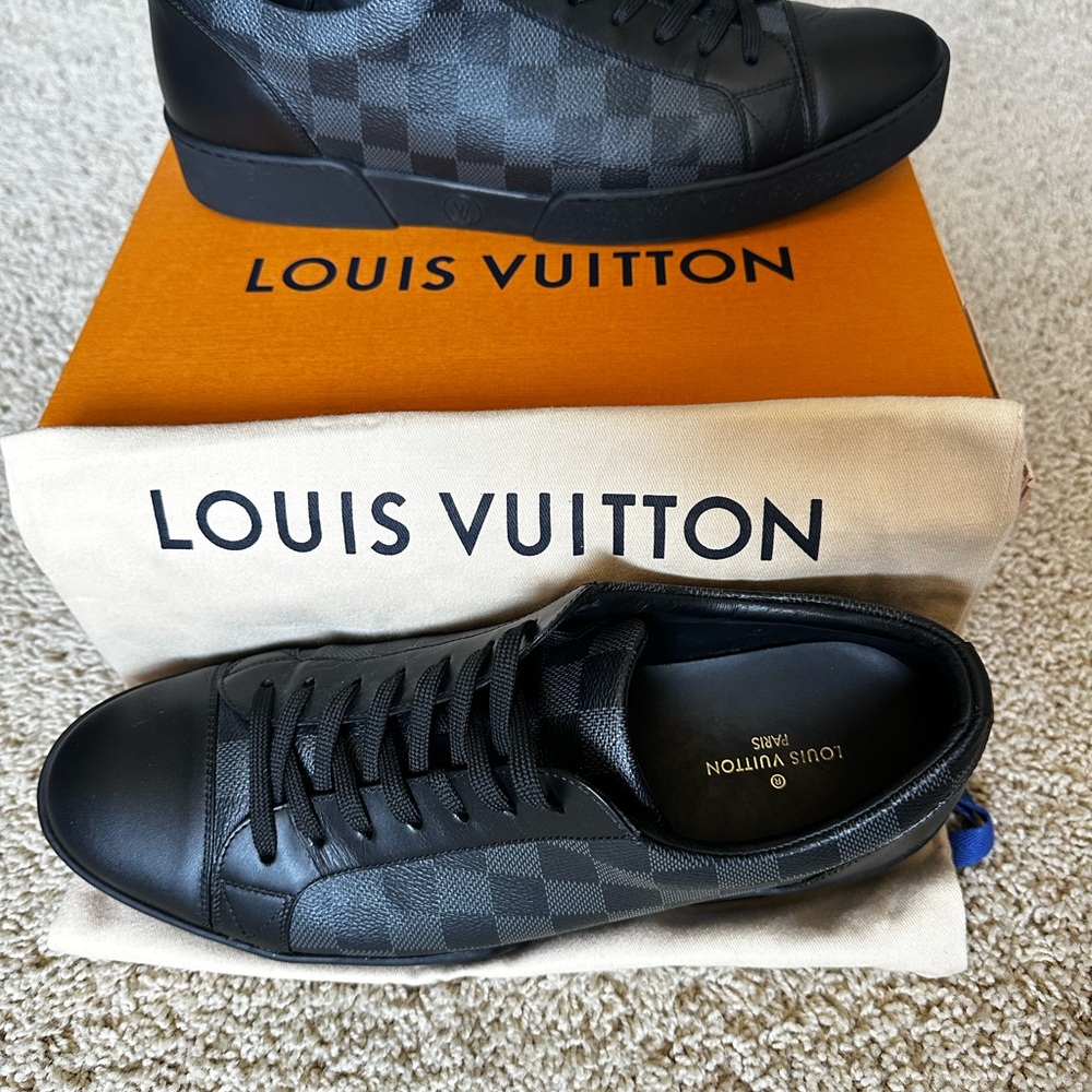 Louis Vuitton Checkered Black Sneakers